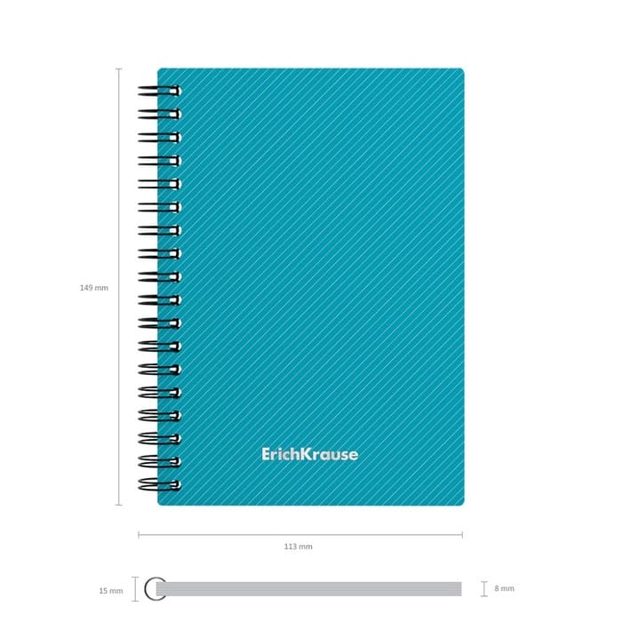 Тетрадь на спирали ErichKrause. Glance Vivid А6, 80 листов, в клетку, пластиковая обложка, блок офсет, МИКС