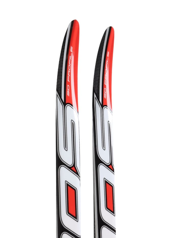 Комплект лыжный: пластиковые лыжи 195 см без насечек, стеклопластиковые палки 155 см, крепления NNN, цвета МИКС