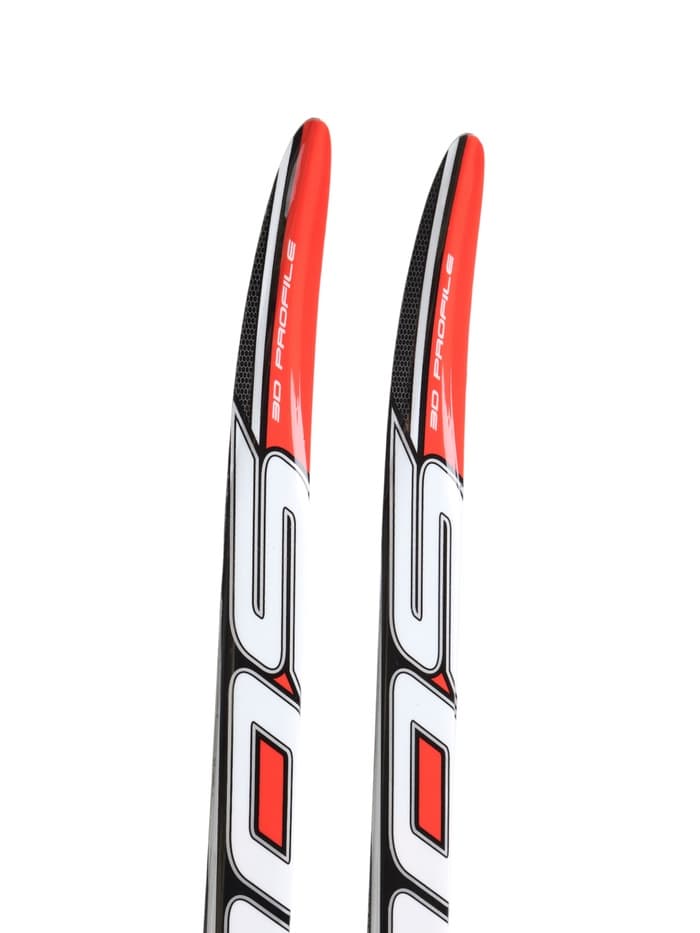 Комплект лыжный: пластиковые лыжи 200 см без насечек, стеклопластиковые палки 160 см, крепления NN75 мм, цвета МИКС