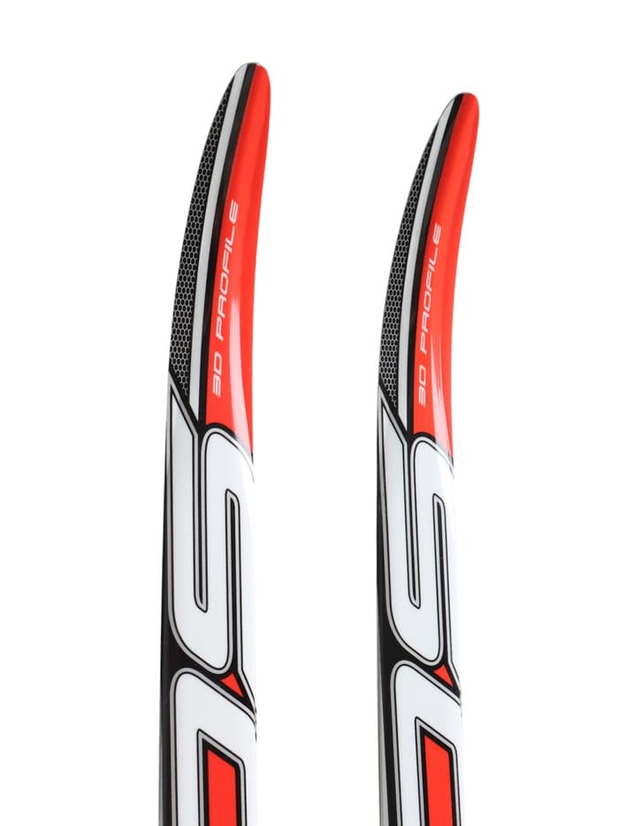 Комплект лыжный: пластиковые лыжи 195 см без насечек, стеклопластиковые палки 155 см, крепления NN75 мм, цвета МИКС