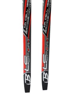 Комплект лыжный: пластиковые лыжи 195 см без насечек, стеклопластиковые палки 155 см, крепления NN75 мм, цвета МИКС