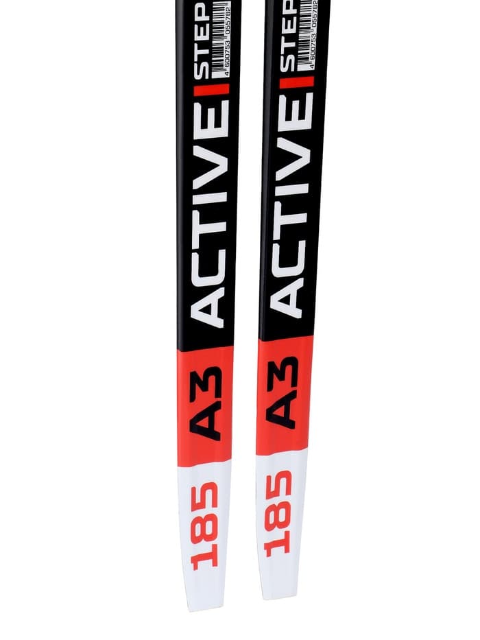 Лыжи пластиковые, 185 см, с насечкой, цвета МИКС