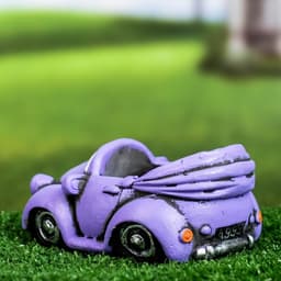 Горшок для цветов «Машинка» керамический, 200 мл, 14×8×7 см, сиреневый