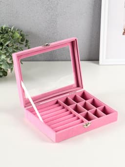 Шкатулка для украшений «Розовая пастила», бархат, 4.5×20×15 см