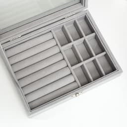 Шкатулка для украшений «Серый туман», бархат, с замком, 4.5×20×15 см