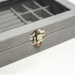 Шкатулка для украшений «Серый туман», бархат, с замком, 4.5×20×15 см