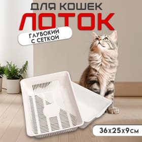 Туалет глубокий с сеткой 36×25×9 см, белый