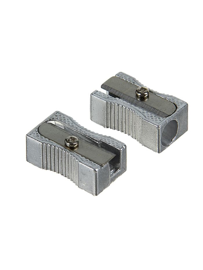 Точилка металлическая Calligrata, прямоугольная, серебристая