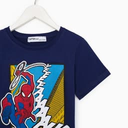Футболка для мальчика KAFTAN «Супергерой», тёмно-синяя, рост 122-128 см