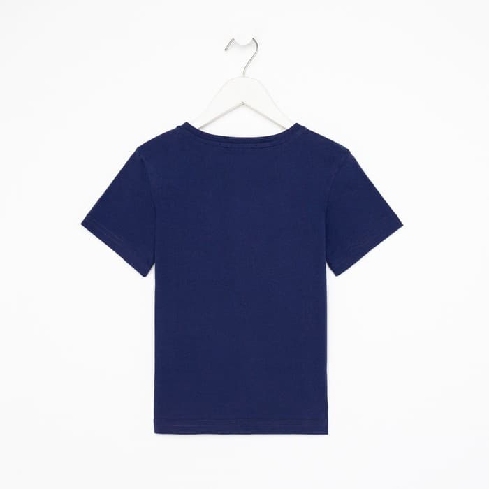 Футболка для мальчика KAFTAN «Супергерой», тёмно-синяя, рост 122-128 см