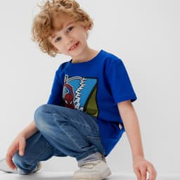 Футболка для мальчика KAFTAN «Супергерой», тёмно-синяя, рост 122-128 см