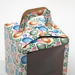 Коробка подарочная пасхальная с окном «Пасхальные яйца», 15×15×18 см