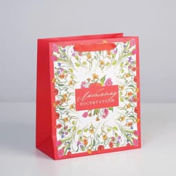 Пакет подарочный ламинированный, упаковка, «Любимому воспитателю», ML 27×23×11.5 см