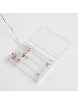 Гирлянда «Нить» 5 м, роса, IP20, серебристая нить, 50 LED, 2 режима, от батареек АА×3, свечение тёплое белое / мульти