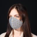 Маска декоративная «Заклёпки» звёзды, цвет золотой в сером