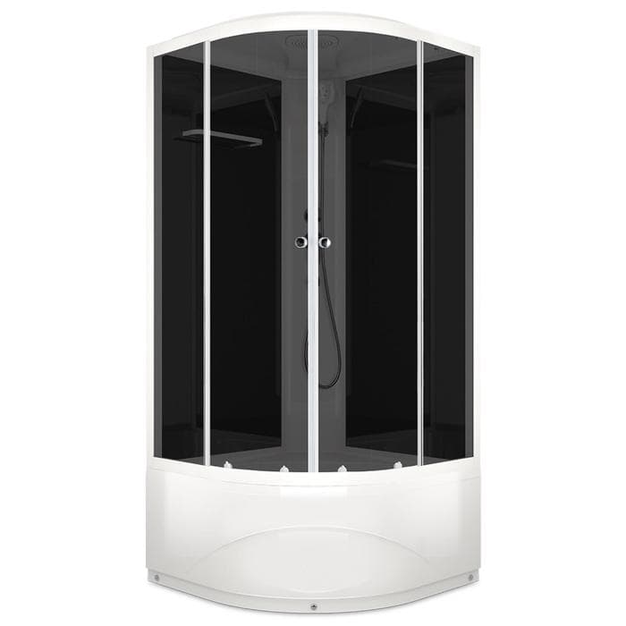 Душевая кабина DOMANI-Spa Delight 99, поддон 45 см, черные стенки, 90×90 см, тонированная