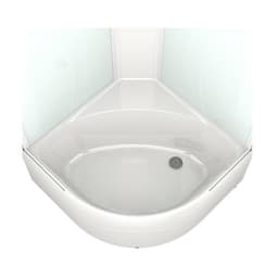 Душевая кабина DOMANI-Spa Delight 99, поддон 45 см, черные стенки, 90×90 см, тонированная