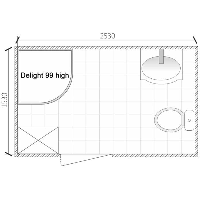 Душевая кабина DOMANI-Spa Delight 99, поддон 45 см, черные стенки, 90×90 см, тонированная