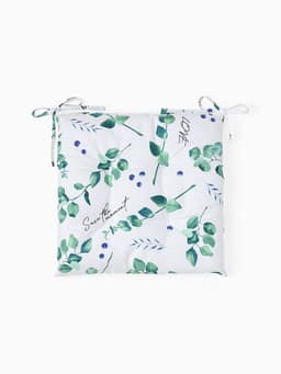 Подушка на стул «Этель. Эвкалипт», 42×42 см, белая