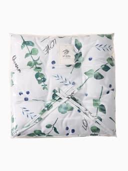 Подушка на стул «Этель. Эвкалипт», 42×42 см, белая