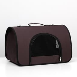 Сумка - переноска для животных, 46×28.5×30 см, 2 входа, коричневая