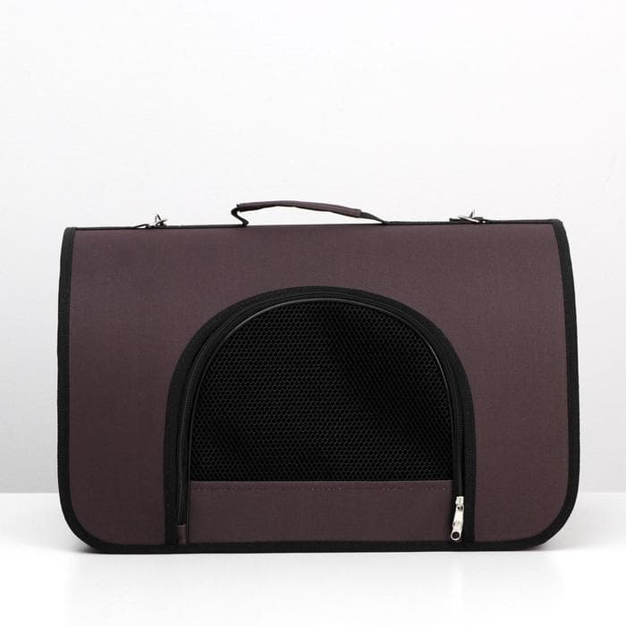 Сумка - переноска для животных, 46×28.5×30 см, 2 входа, коричневая