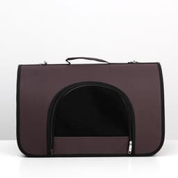 Сумка - переноска для животных, 46×28.5×30 см, 2 входа, коричневая