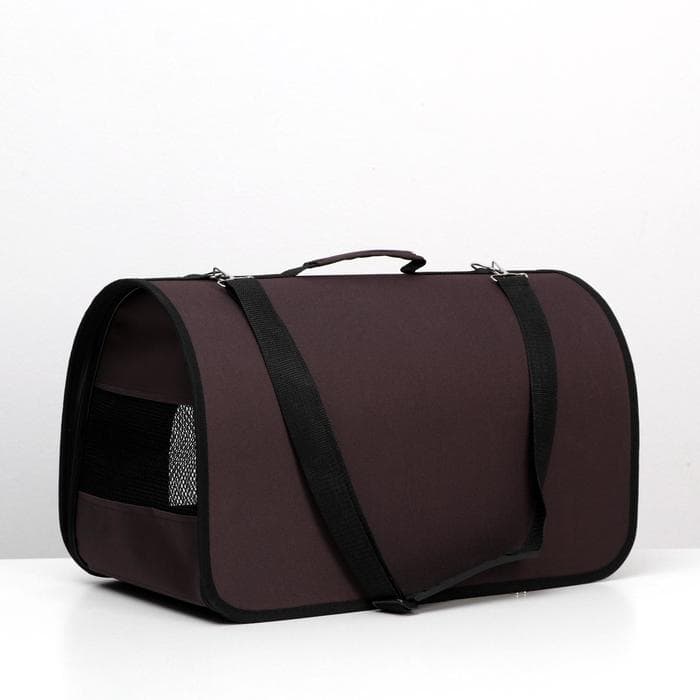 Сумка - переноска для животных, 46×28.5×30 см, 2 входа, коричневая