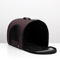 Сумка - переноска для животных, 46×28.5×30 см, 2 входа, коричневая