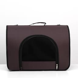 Сумка - переноска для животных, 49×30×35 см, 2 входа, коричневая