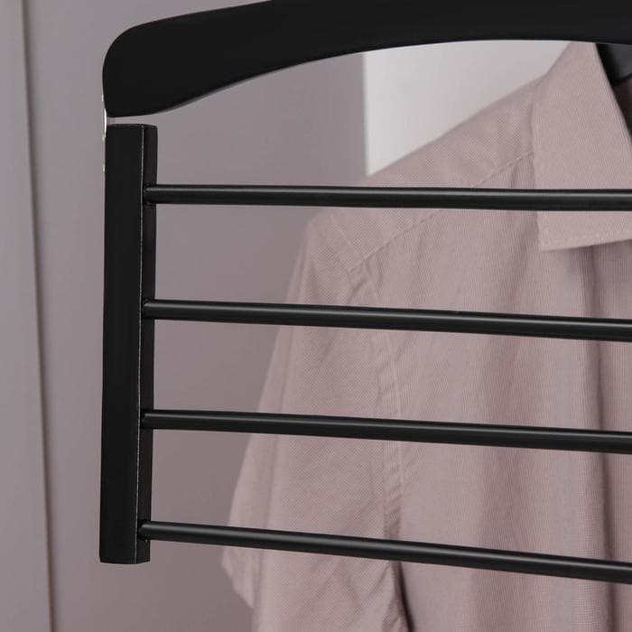 Плечики для юбок и брюк SAVANNA, многоуровневые, 4 перекладины, сорт А, 38.5×1.2×35.5 см, тёмное дерево, лотос