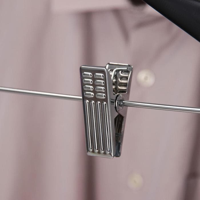 Плечики - вешалка для брюк и юбок SAVANNA, 44.5×1.2×24.5 см, с зажимами, широкие плечики, деревянная сорт А