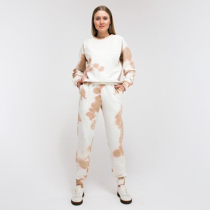 Брюки женские спортивные MINAKU: Casual Collection, бежевые, размер 42