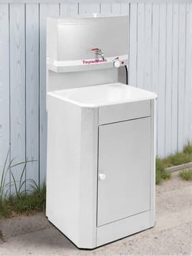 Умывальник «ТермМикс», с ЭВН, пластиковая мойка, 1250 Вт, 17 л, цвет белое серебро