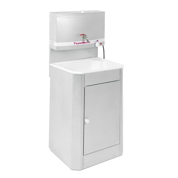 Умывальник «ТермМикс», с ЭВН, пластиковая мойка, 1250 Вт, 17 л, цвет белое серебро