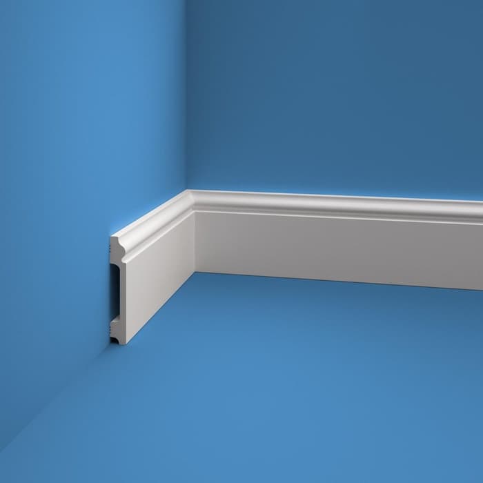 Плинтус пластиковый ударопрочный, 16×100×2000 мм, цвет белый