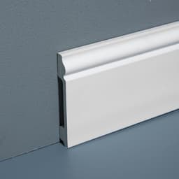 Плинтус пластиковый ударопрочный, 16×100×2000 мм, цвет белый