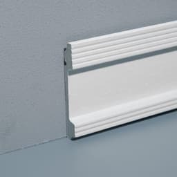 Плинтус пластиковый ударопрочный, 16×100×2000 мм, цвет белый