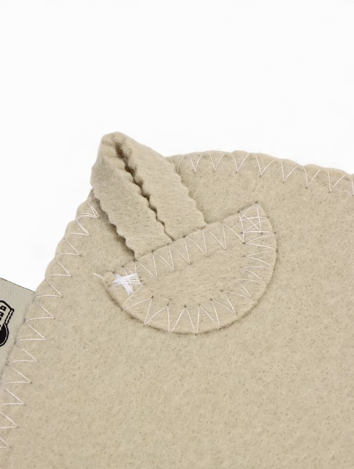 Набор для бани, шерсть 30%, полиэфир 70%, 3 предмета: шапка, рукавица, коврик, «Добропаровъ»