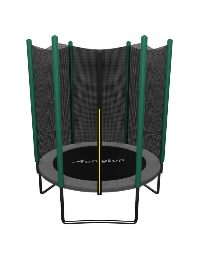Батут ONLYTOP, d=183 см, высота сетки 150 см, серый