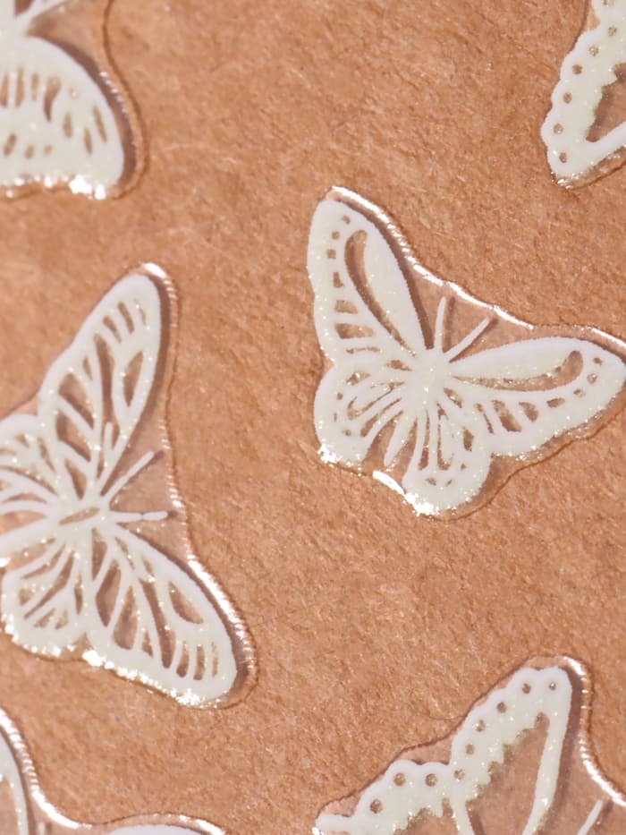 Наклейки для ногтей «Бабочки», флуоресцентные, белые