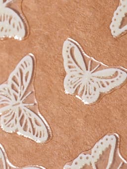 Наклейки для ногтей «Бабочки», флуоресцентные, белые