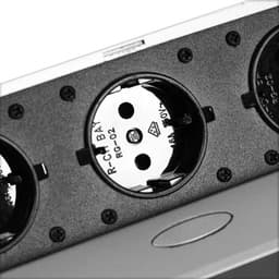 Розетка выдвижная Luazon Lighting, 16 А, трёхместная, в стол, чёрная