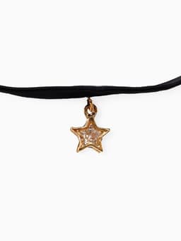 Чокер «Стразинка» звезда, цвет белый в золоте, L=32 см