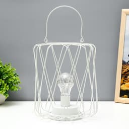 Ночник лофт 16451/1WT LED от батареек 3хАА белый 17×17×21 см RISALUX