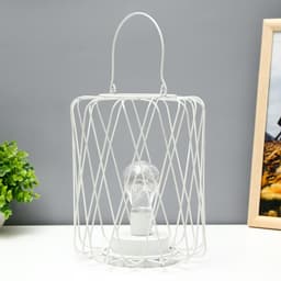 Ночник лофт 16451/1WT LED от батареек 3хАА белый 17×17×21 см RISALUX