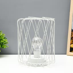 Ночник лофт 16451/1WT LED от батареек 3хАА белый 17×17×21 см RISALUX