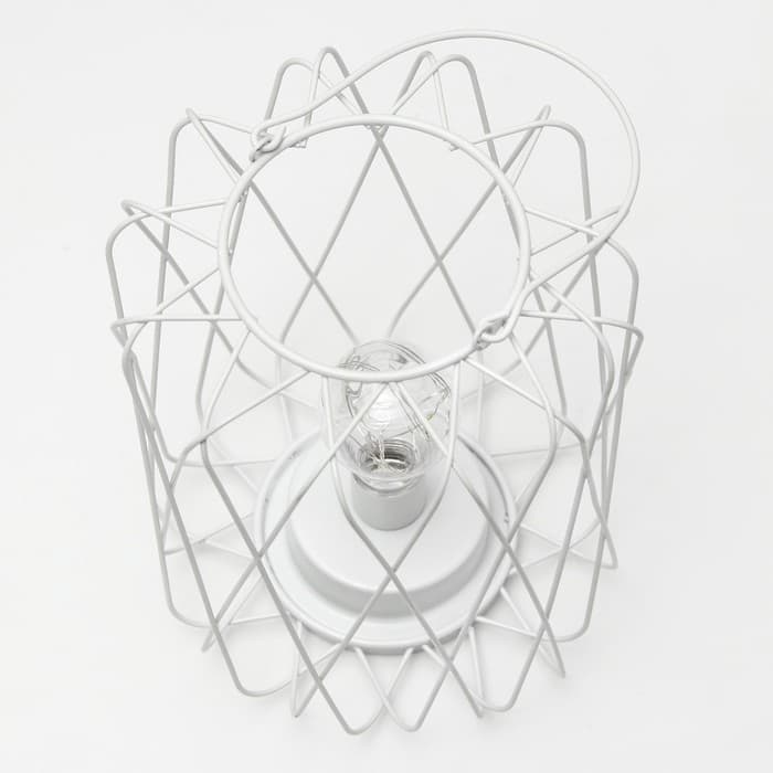 Ночник лофт 16451/1WT LED от батареек 3хАА белый 17×17×21 см RISALUX