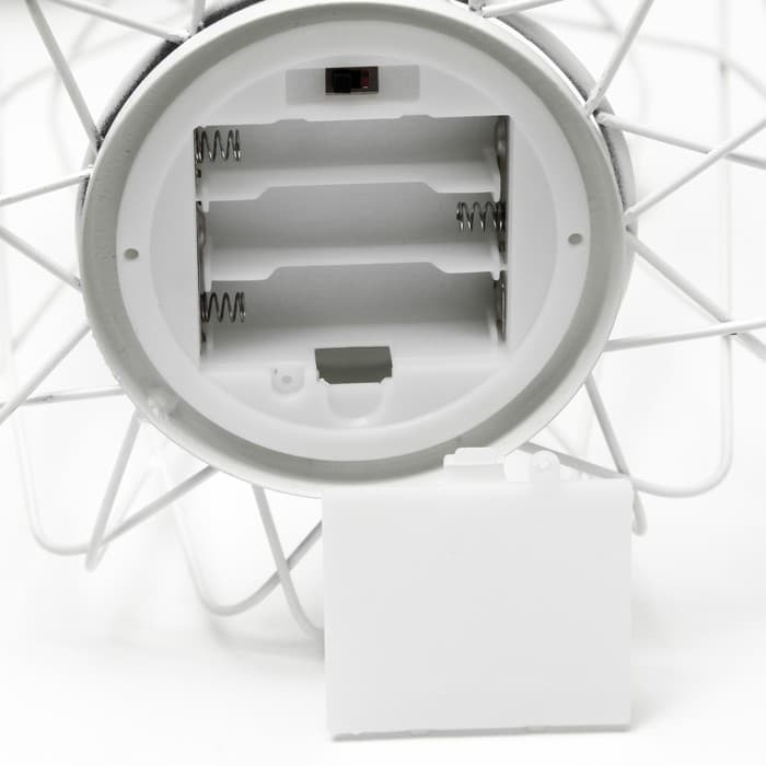 Ночник лофт 16451/1WT LED от батареек 3хАА белый 17×17×21 см RISALUX