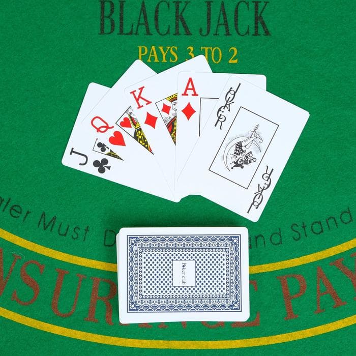 Карты игральные пластиковые «Poker Club», колода 54 шт., 9×6 см, для покера